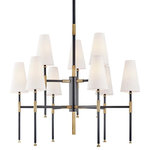Hudson Valley Lighting - Bowery 9-Light Two-Tier Chandelier, Aged Old Bronze - Features: