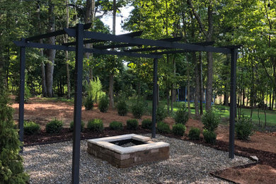 Fire pit and garden