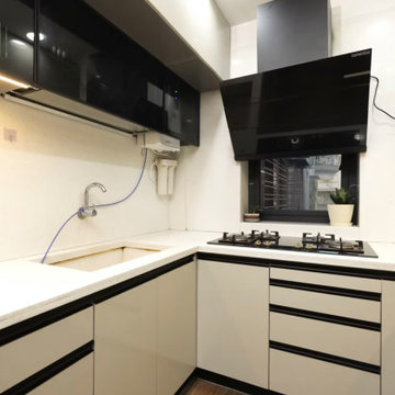 High Gloss PU Modular Kitchen | Hettich Hardware | Behala, Kolkata