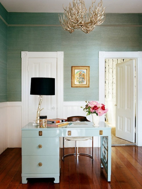 Textured Wallpaper Wainscot Houzz