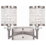 Livex Lighting - Livex Lighting 50562-91 Grammercy - Two Light Bath Vanity - Grammercy Two Light  Brushed Nickel Clear *UL Approved: YES Energy Star Qualified: n/a ADA Certified: n/a  *Number of Lights: Lamp: 2-*Wattage:60w Candalabra Base bulb(s) *Bulb Included:No *Bulb Type:Candalabra Base *Finish Type:Brushed Nickel