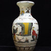Chinese Rough Off White Porcelain Color People Gathering Vase