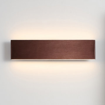 Ajax 20.25" Dimmable Integrated Led Metal Wall Sconce, Anodized Bronze
