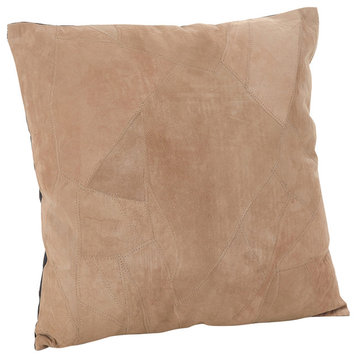 The Corium Collection Classic Leather Lumbar Throw Pillow, 20" Square