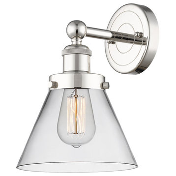 Innovations Cone 1 7.75" Sconce Polished Nickel
