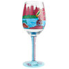 "Chicago Windy City" Wine Glass by Lolita