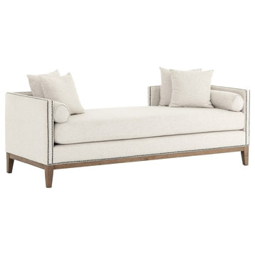 Kensington Neutral Upholstered Double Chaise Daybed