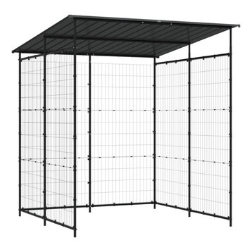 vidaXL Bicycle Shed Steel Black Outdoor Recreation Storage Cycling Shelter