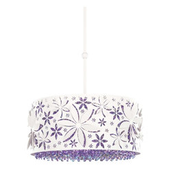 Schonbek Shadow Dance Daisy Pendant in White - Pendant Lighting