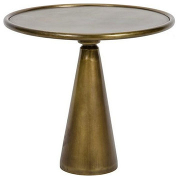 Lawson Side Table, Short, Antique Brass