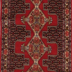 Persian Bijar runner 3'2 X 12'5 - Area Rugs