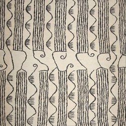 Afghani Uzbek Felt Wool Rug - Area Rugs
