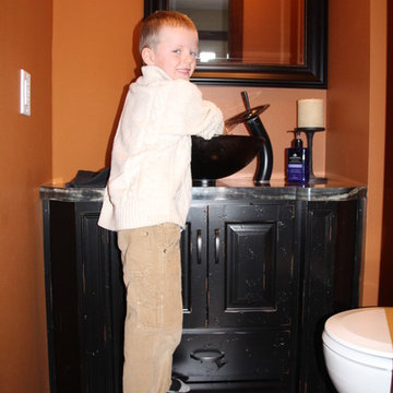 Built-in step stool