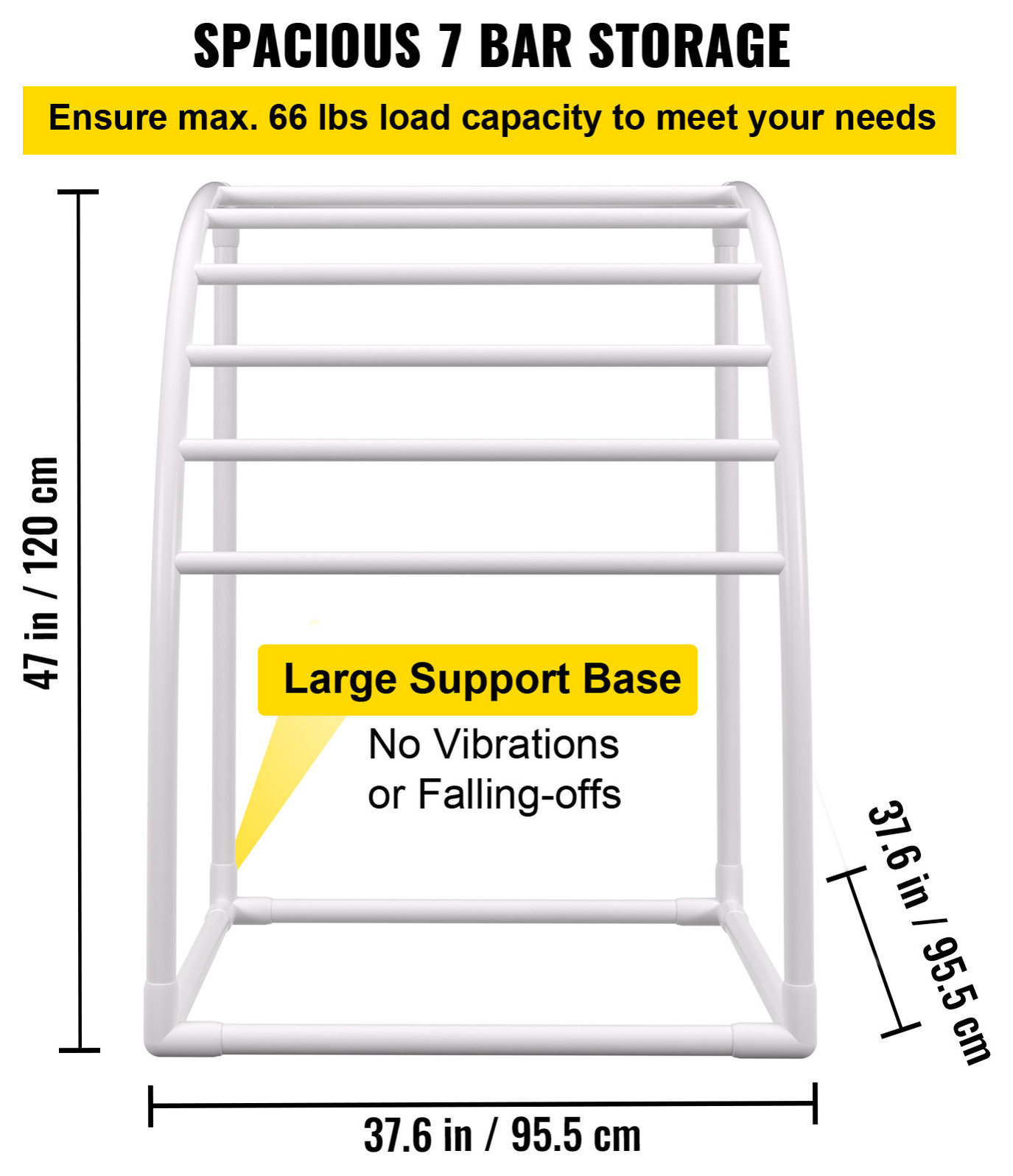 Pvc Bar Rack Freestanding Towel Rack Outdoor PVC Poolside Storage Organizer, 7 Bars ...