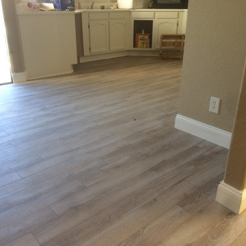 Delaware Bay Driftwood 10 mm laminate with attached underlayment