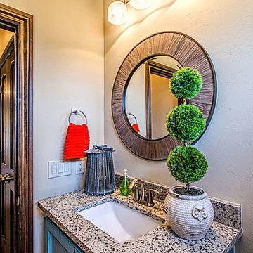 Modern styled secondary bath