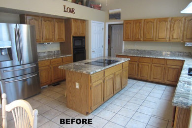 Amazing Kitchen Cabinet Refacing Before & After In Oakville, MO