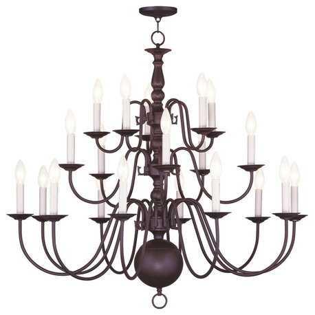 LIVEX Lighting 5019-07 Williamsburg 20-Light Chandelier