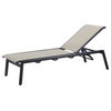 Echelon Sling Chaise Lounges, Set of 2, Carbon, System Stone