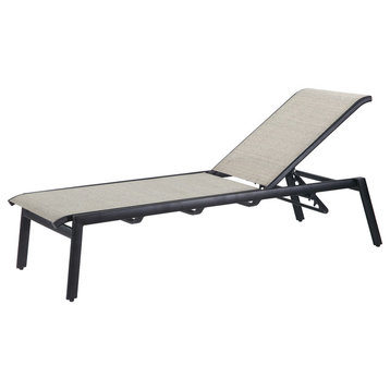 Echelon Sling Chaise Lounges, Set of 2, Carbon, System Stone