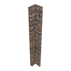 140-CT1-ALPINE DEEP STACKED STONE INSIDE CORNER - 48"H X 3&frac12;" W X 1 &frac12;"D - Wall Panels