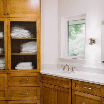Organic Transitional Master & Hall Bathroom