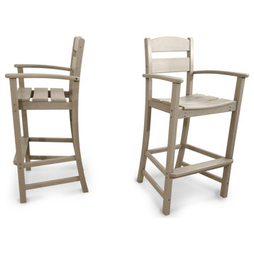 Ivy Terrace Classics 2-Piece Bar Arm Chair Set, Sand