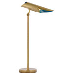Visual Comfort & Co. - Flore Desk Lamp in Soft Brass and Riviera Blue - Flore Desk Lamp in Soft Brass and Riviera Blue
