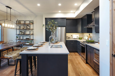 Inspiration for a rustic kitchen remodel in Calgary