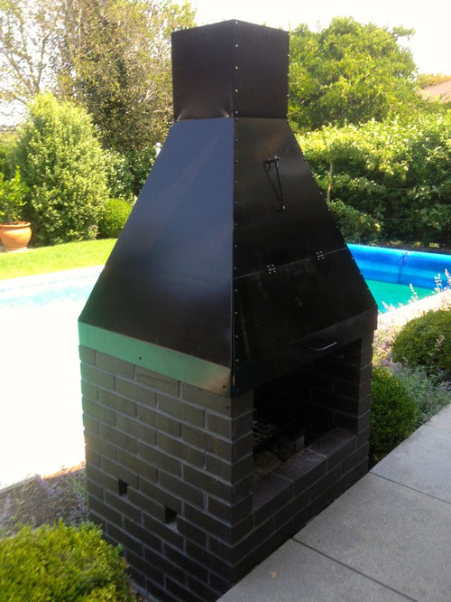 Outdoor BBQ Grill and Chimney