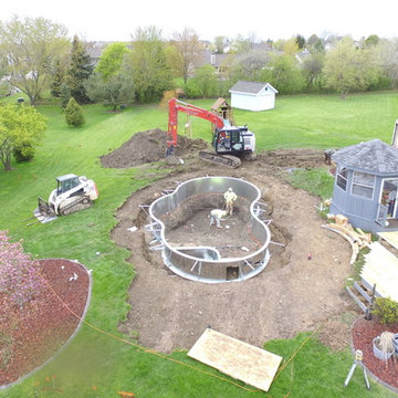 New Pool Installation Progress Photos- Walls Set