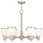 Livex Lighting - Middlebush 6-Light Chandelier, Brushed Nickel - A magnificent home lighting choice, the Middlebush collection six light chandelier effortlessly blends traditional style with clean, modern-day materials.