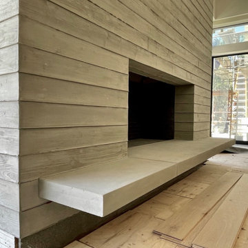 Board Formed Concrete Precast Fireplaces