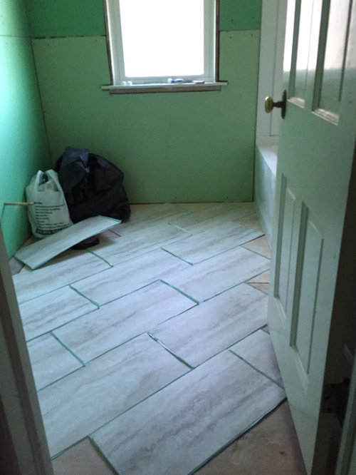 Which Direction Should I Lay The 12x24 Vinyl Tiles In Our Bathroom - What Direction To Lay Tile In Small Bathroom