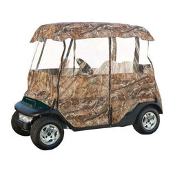 Deluxe Camo Golf Car Enclosure - Outdoor Fabric