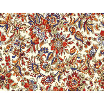 Tile Mural Russian Floral Pattern Flower Color, 6"x8", Matte