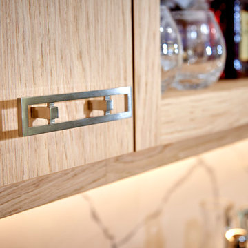 Modern White & Wood Kitchen | Bar in Carmel Valley