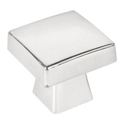 Cosmas - Cosmas Polished Chrome Contemporary Cabinet Hardware, Square Knob - Cabinet And Drawer Knobs