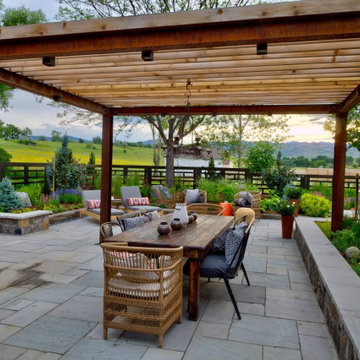 TLC Steel Pergola Invites Alfresco Dining