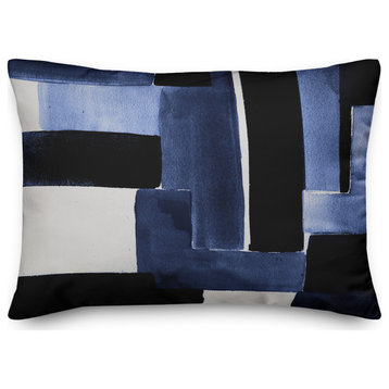 Blue Abstract Design 14x20 Indoor/Outdoor Pillow