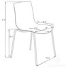 Leisuremod Astor Plastic Dining Chair With Chrome Base, Transparent Blue