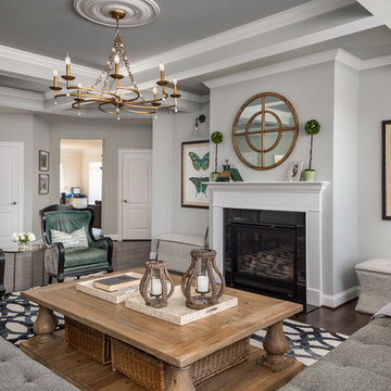 Emerald Green Butterflies Family Room