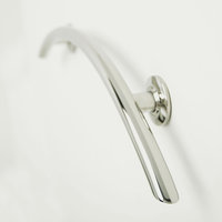 30" Crescent Curved Shower Grab Bar, Polished Stainless