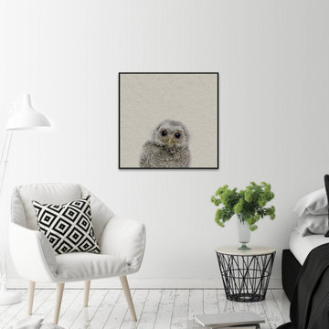 "Peekaboo II" Floater Framed Painting Print on Canvas