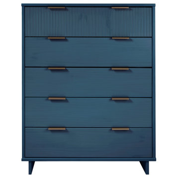 Granville 45.27" Modern Tall Dresser, Midnight Blue