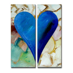 Ready2HangArt - Heartwork "Ernesto" 2-Piece Canvas Art Set, 40"x16" - Prints And Posters