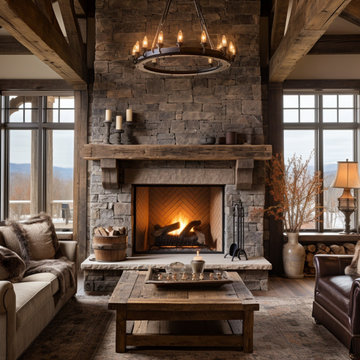 Gorgeous Fireplace Mantels with Wooden Corbels