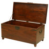 Rustic Hand Crafted Mango Wood and Iron Storage Trunk