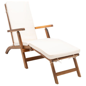 Safavieh Palmdale Outdoor Lounge Chair, Natural/Beige
