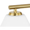 Copeland Collection Three-Light Brushed Gold Mid-Century Modern Vanity Light